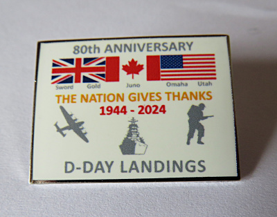 80th D Day Landings Commemorative badge 